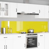 Cumpara ieftin Spate de bucătărie 2 pcs Galben 120 x 50 cm sticlă securizată