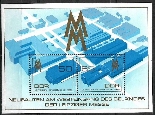 B0703 - Germania DDR 1989 - Targul de la Leipzig bloc,neuzat,perfecta stare