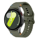 Cumpara ieftin Curea din silicon 20 mm, THD, compatibila Samsung Galaxy Watch 7, Galaxy Watch 6, verde army