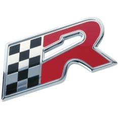 Ornament auto, Logo 3D R With Flag crom 46X25mm