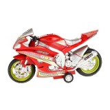 Motocicleta Curse Copii Toi-Toys cu Lumini si Sunete, 30cm, Baterii Incluse, Jucarie Baieti, +3 Ani