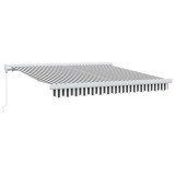 Copertina retractabila antracit/alb, 3x2,5 m, textil/aluminiu