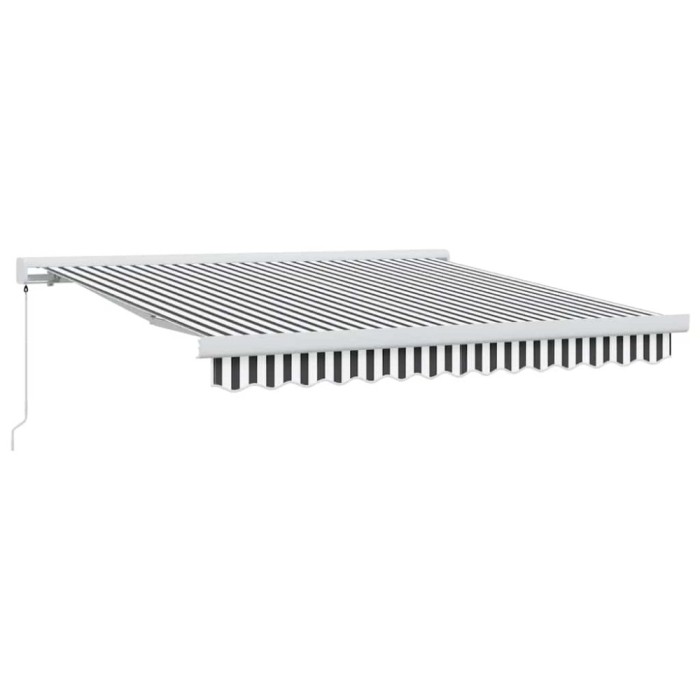 Copertina retractabila antracit/alb, 3x2,5 m, textil/aluminiu