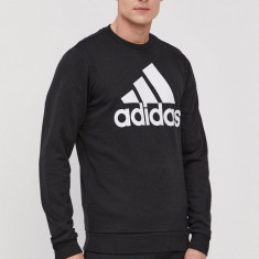 Adidas Bluză GK9076 bărbați, culoarea negru, cu imprimeu