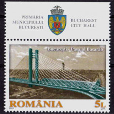 RO 2011 ,LP 1905,"Noul Bucuresti - Pasajul Basarab " ,serie vinieta din bloc,MNH