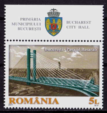 ✅RO 2011 ,LP 1905,&amp;quot;Noul Bucuresti - Pasajul Basarab &amp;quot; ,serie vinieta din bloc,MNH foto