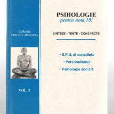 Psihologie pentru nota 10 - Cezar Ioan vol. 3, Sinteze, teste, conspecte, 1997