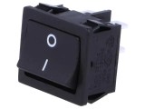 Comutator cu retinere 2 pozitii ON-OFF 6A /250VAC 22x19.6 mm negru SCI R13-33A-02-BB-2D