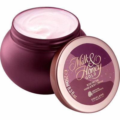 Cremă pentru m&amp;acirc;ini şi corp Milk &amp;amp; Honey Gold Rose Nectar (Oriflame) foto