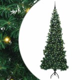 vidaXL Pom de Crăciun Artificial pentru Colț Verde 240 cm PVC și Metal 3397290