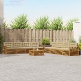 Cumpara ieftin Set de canapele de exterior 9 buc. 8-Locuri Natural si Bej