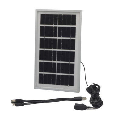 Panou solar policristalin, portabil, 7W, cu cablu 5 mufe foto