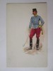 Rară! Carte postala ofiter al regimentului de dragoni nr.7 bluză Austro-Ungaria, Austria, Necirculata, Printata