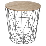 Masuta cafea rotunda Atmosphera Kumi, 40x41 cm, negru Household NewTrend