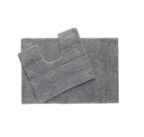 Set 2 Buc, Covorase de Baie, Bumbac, Gri, Oem