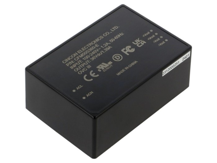 Convertor AC/DC 50W 36VDC 1,39A