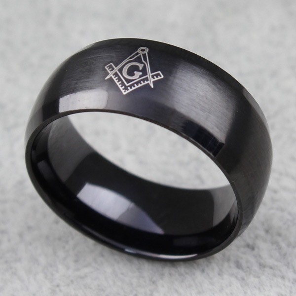 Inel mason tip verigheta Black - Steampunk