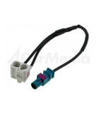 Cablu adaptor antena auto Fakra mufa tata - 2x Fakra soclu mama, 4Carmedia