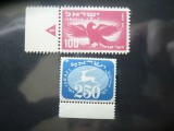 2 Timbre Israel 1950 si 1952 - Ajutor - Vultur 100pr si Caprioara 250pr