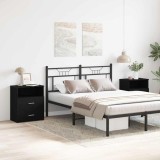 VidaXL Noptieră 2 pcs Stejar negru 50 x 32 x 60cm Lemn compozit