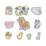 Set 10 puzzle-uri prietenii de la ferma (18-36 luni), Hape