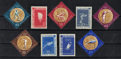ROMANIA 1961 - Sport, Jocurile Olimpice Roma si Melbourne/serie MNH foto