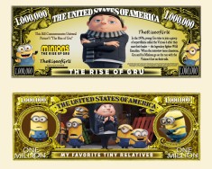 !!! SUA = FANTASY NOTE (TJ6) = DESENE ANIMATE : THE RISE OF GRU - 2024 - UNC