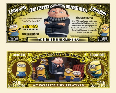 !!! SUA = FANTASY NOTE (TJ6) = DESENE ANIMATE : THE RISE OF GRU - 2024 - UNC foto