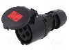 Conector alimentare AC, IEC 60309, IP44, 16A, 400V AC, 4 pini, PCE - 214-6X