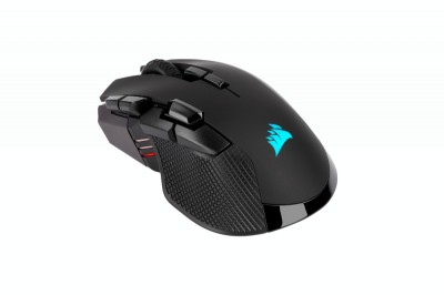 MOUSE CORSAIR, &amp;quot;IRONCLAW RGB&amp;quot;, gaming, cu fir | wireless, USB | BT| 2.4GHz, 18000 dpi, 10/1, iluminare, butoane programabile, mod triplu de conectare, foto