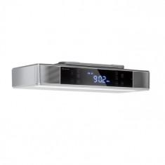 Auna KR-140, radio de bucatarie, bluetooth, hands-free, fm, lumini led, argintiu foto