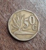 C50 - Moneda foarte veche - 50 centi - Africa de Sud - 1991