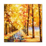Cumpara ieftin Tablou pictat manual dormitor, hol, living, Impreuna pe aleea vietii, 50x50cm ulei pe panza in cutit efect 3D