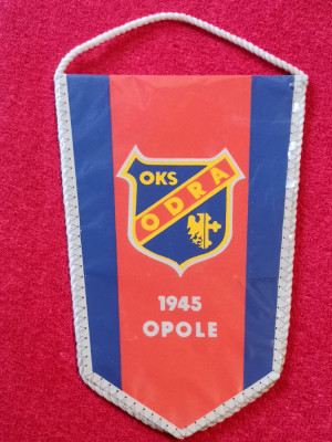 Fanion fotbal - OKS ODRA OPOLE (Polonia - liga I) 19.5x14 cm foto