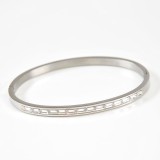 Bratara argintie din otel inoxidabil