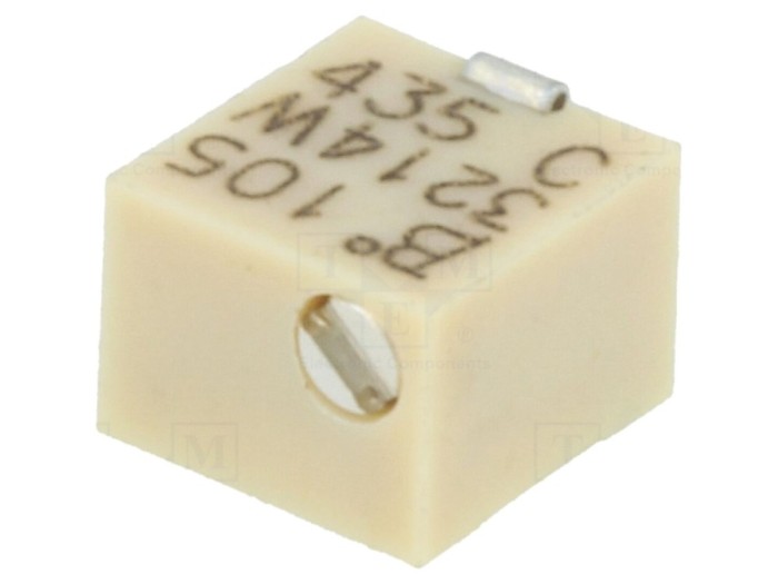 Rezistor multitură 1M&Omega; vertical SMD