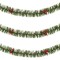 Beteală Crăciun Tinsel, Verde, Lungime 3m, Lățime 7cm, Cu Pomușoare.