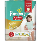 Scutece chilotel Pampers Premium Care Pants Carry Pack 5 Junior, 11-18 kg, 20 buc