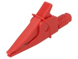 Bornă crocodil roșie 20A 39mm 1kV soclu 4mm