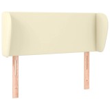 Cumpara ieftin Tablie de pat cu aripioare crem 83x23x78/88 cm piele ecologica