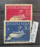 TS21 - Timbre serie Jugoslavia - Iugoslavia - 1957, Stampilat