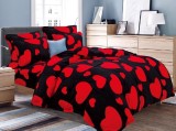 Cumpara ieftin Lenjerie cu elastic 180x200 cm, Black Heart 6 Piese (Cocolino)