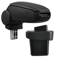 [pro.tec] Marca specifica pentru cotiera auto Volkswagen Golf 7 - cotiera auto - cu compartiment pentru depozitare - imitatie piele - negru HausGarden