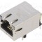 Conector RJ45 soclu 8 pini ecranat cu diodă LED THT BEL FUSE