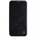 Husa Originala Flip Piele Nillkin Qin iPhone 12 Pro Max - Negru