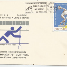 România, plic ocazional Expoziția Filatelică Omagială "Olimpiada '76 Montreal" 2