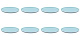 Set farfurii 8 piese, intinse de plastic, Turcoaz Gri, diametru 25 cm