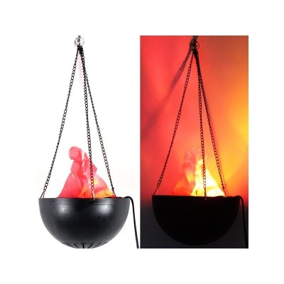 Lampa decorativa suspendata cu flacara falsa foto