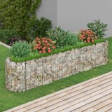 vidaXL Strat &icirc;nălțat gabion, 260x50x50 cm, fier galvanizat