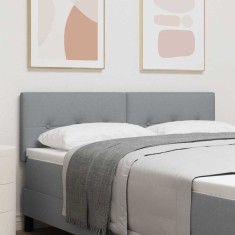 vidaXL Tăblie cap cu headboard Manual Gri deschis 160 cm țesătură
